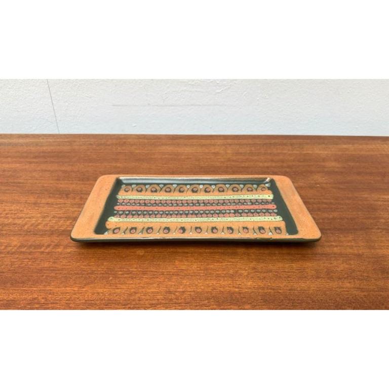 Alter deutscher Keramikteller aus der Keramik Manufaktur Kupfermühle, 1970er Jahre im Angebot 4