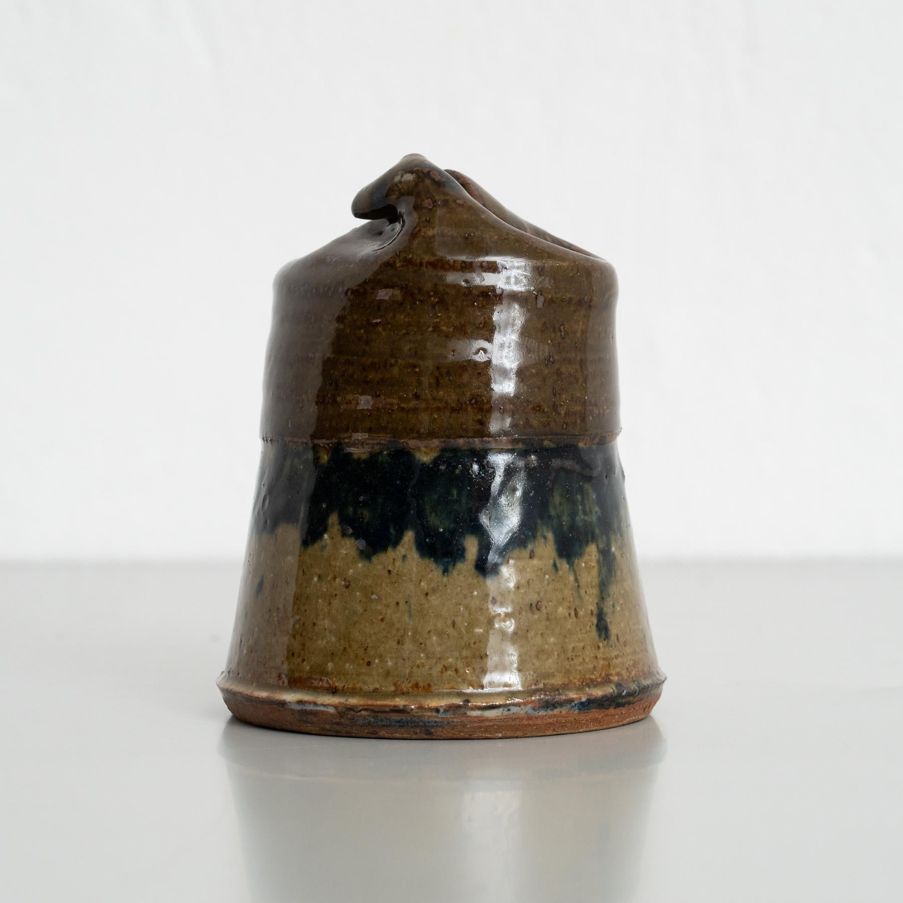 Fine XX secolo Vaso in ceramica tedesca d'epoca, firmato e datato 1974 in vendita