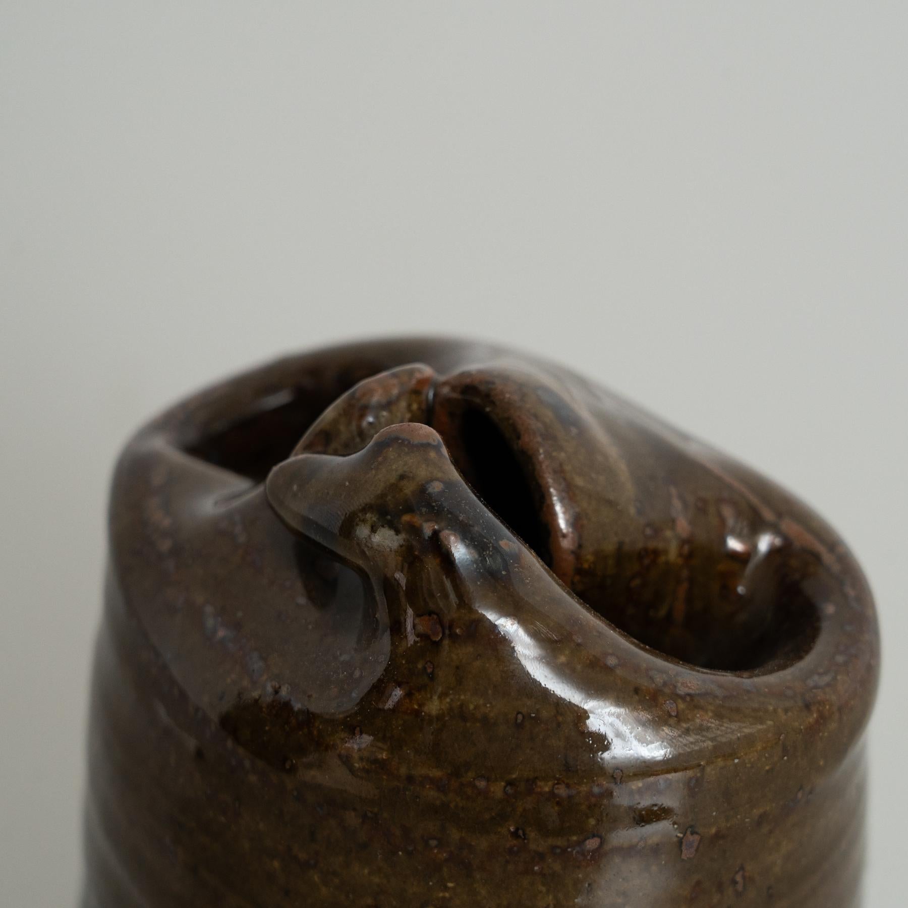 Vaso in ceramica tedesca d'epoca, firmato e datato 1974 in vendita 1