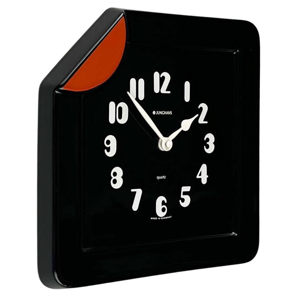 Vintage German Ceramic Wall Clock from Junghans, 1970s