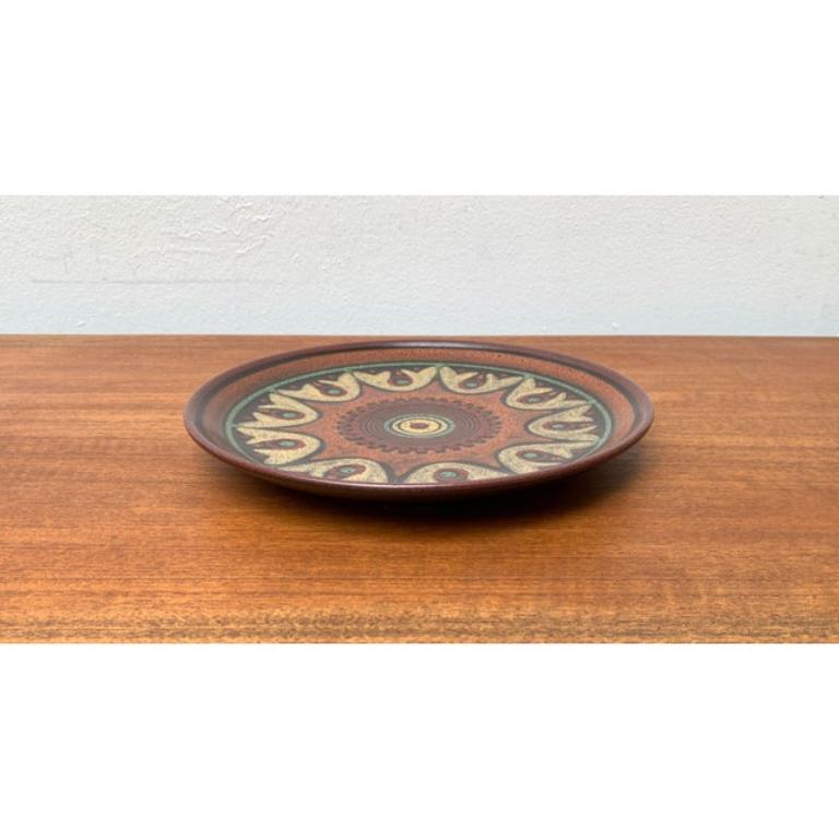 Altdeutscher Keramik-Wandteller aus der Keramik Manufaktur Kupfermühle, 1970er Jahre im Angebot 6
