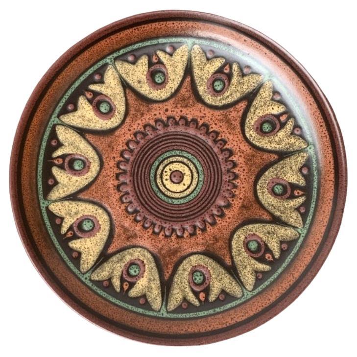 Vintage German Ceramic Wall Plate from Keramik Manufaktur Kupfermühle, 1970s