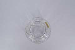 Vintage Midcentury Modern Original Elegant German Clear Crystal Ball Vase, 1960s