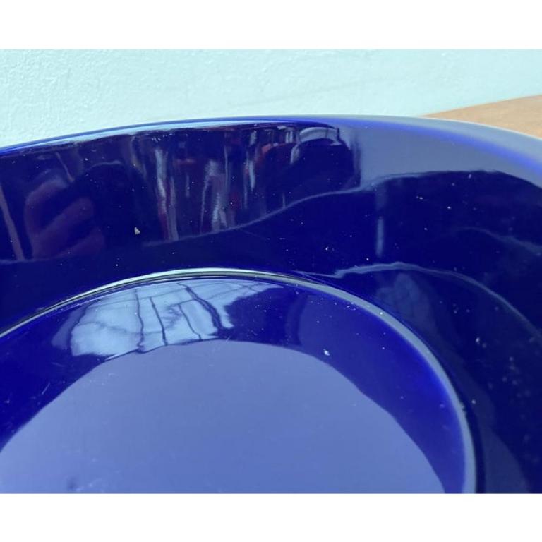 Cuenco Vintage Alemán de Cerámica Lukull Azul Oscuro de Schönwald, años 70 en venta 6