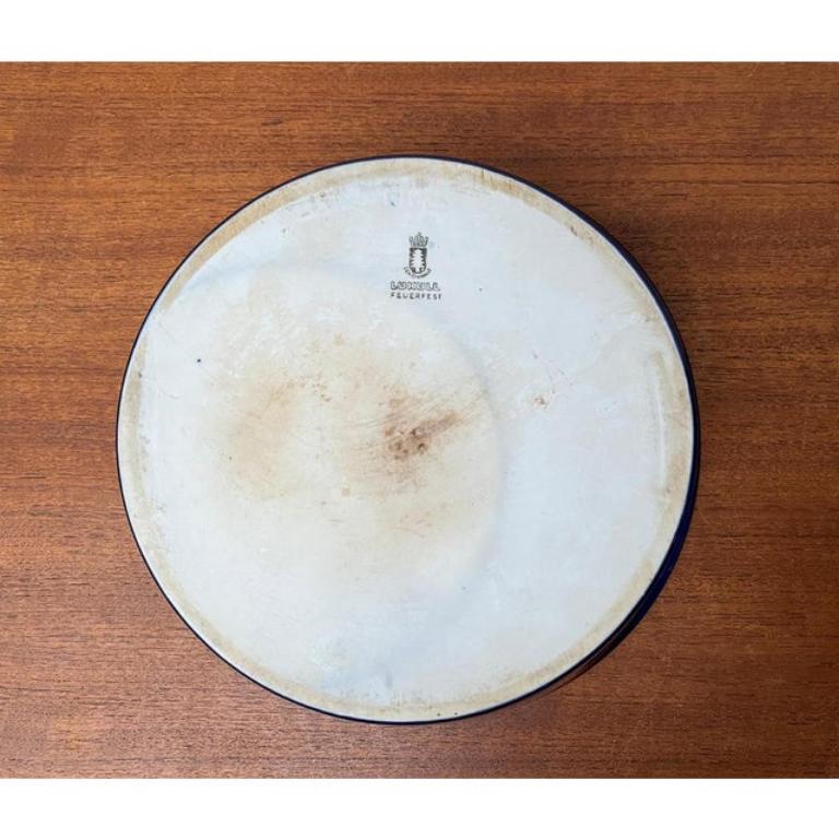 Cuenco Vintage Alemán de Cerámica Lukull Azul Oscuro de Schönwald, años 70 en venta 7