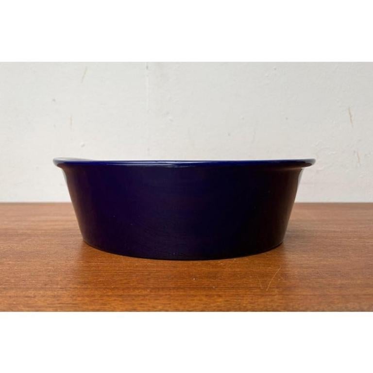 Cuenco Vintage Alemán de Cerámica Lukull Azul Oscuro de Schönwald, años 70 en venta 4