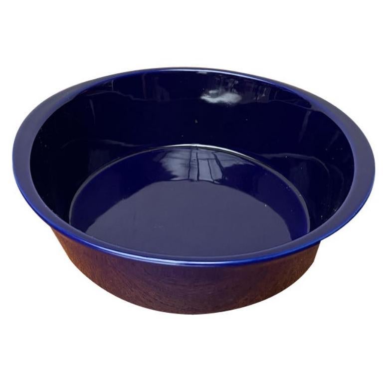 Ciotola tedesca vintage in ceramica blu scuro di Schönwald, anni '70
