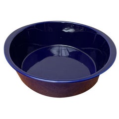 Ciotola tedesca vintage in ceramica blu scuro di Schönwald, anni '70