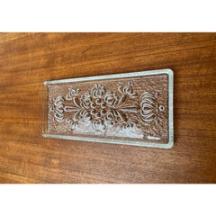 Vintage German Floral Glass Cake Plate from Walther Glas, 1970s