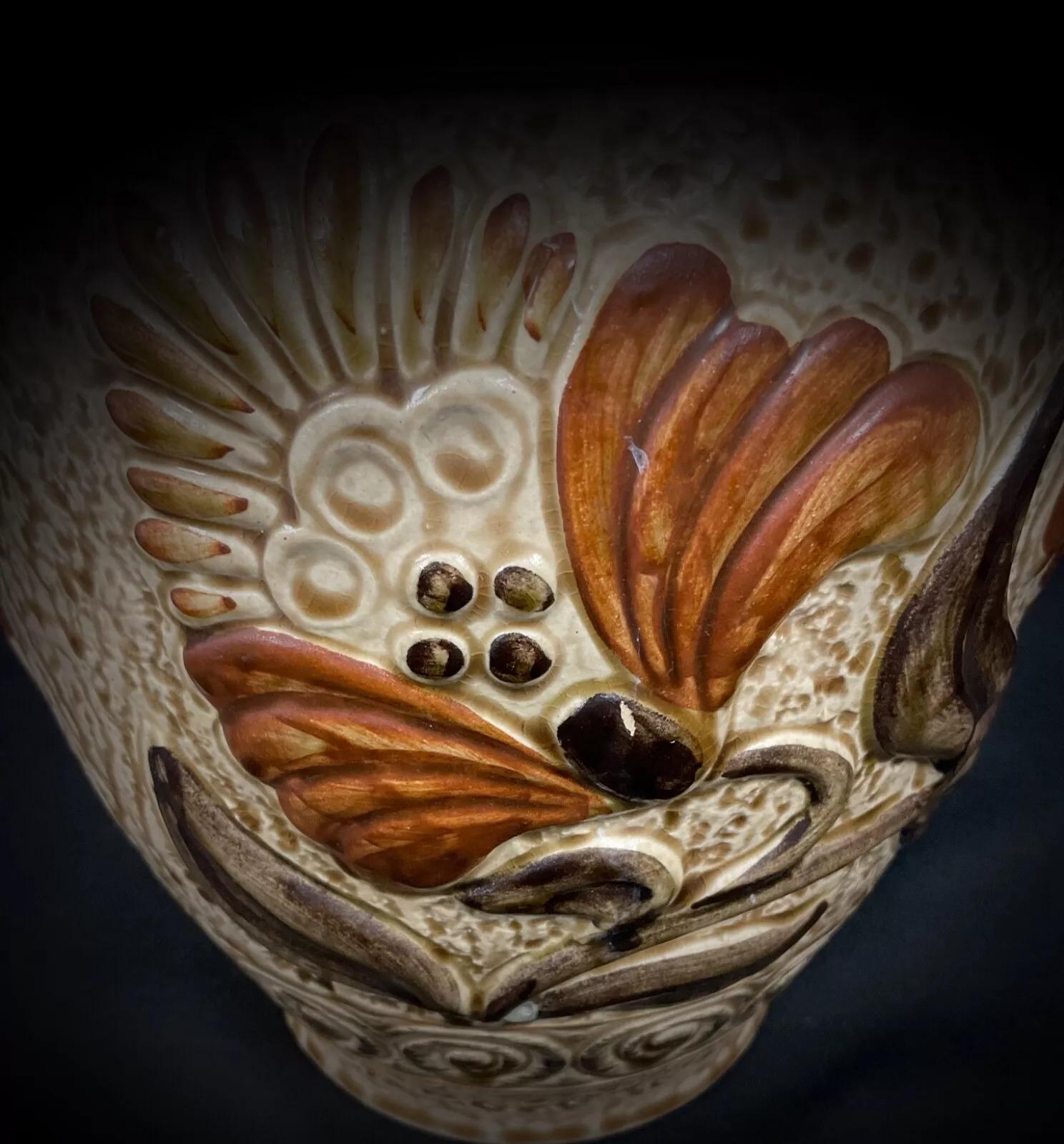 20th Century Vintage German Floral Vase by W. Germany – 10 in x 5.9 in  - 2Y460 For Sale