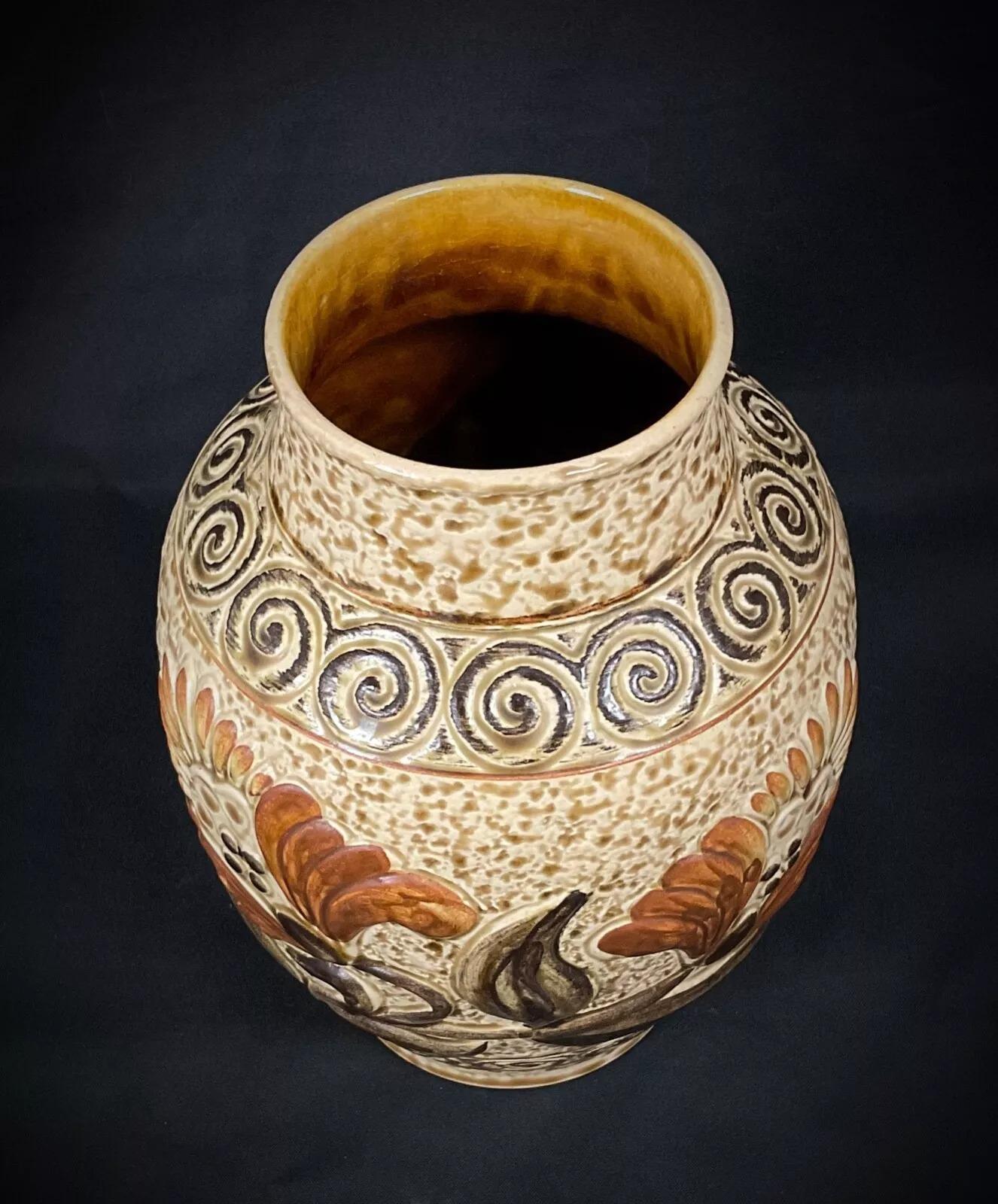Vintage German Floral Vase by W. Germany – 10 in x 5.9 in  - 2Y460 For Sale 2