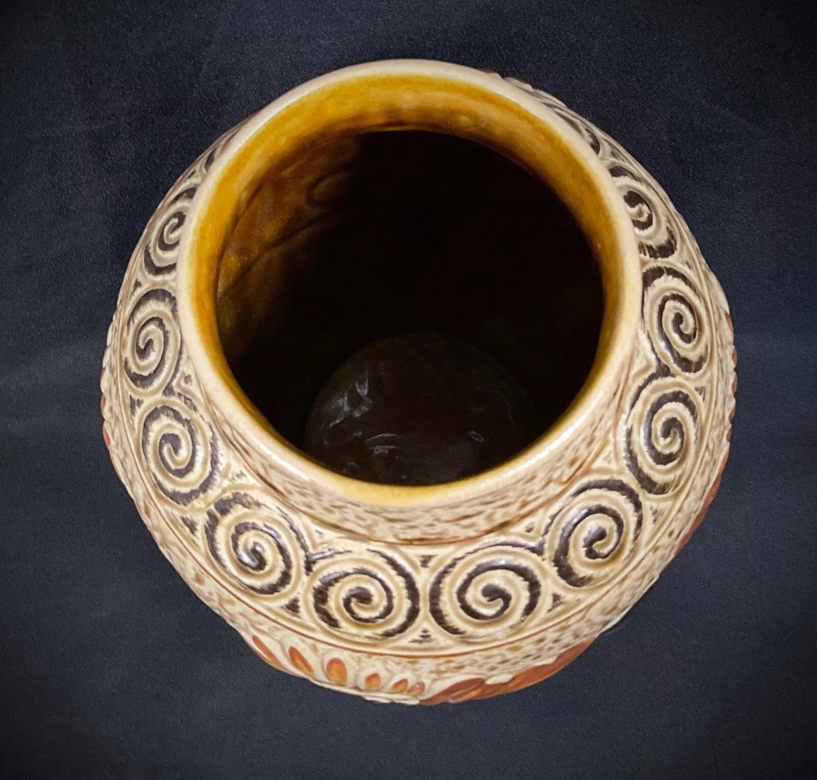 Vintage German Floral Vase by W. Germany – 10 in x 5.9 in  - 2Y460 For Sale 3