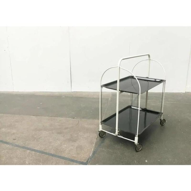 Chariot de service pliable, bar ou table d'appoint allemande vintage, 1970 en vente 5