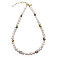 Perles de verre allemandes vintage, June II Round Necklace