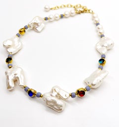 Vintage German Glass beads Pearl Necklace