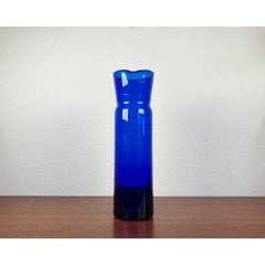 Vintage Spiegelau Blue Glass Carafe, 1980s Design, Authentic