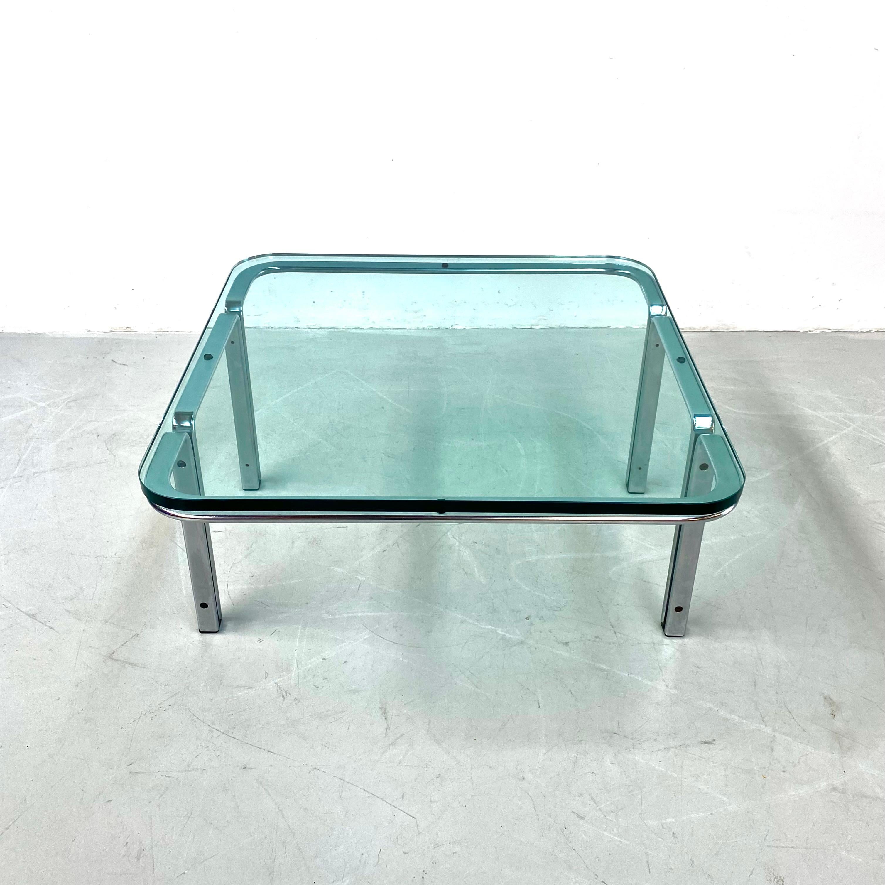 Vintage German Glass & Steel Table by Horst Brüning for Kill International, 1968 6