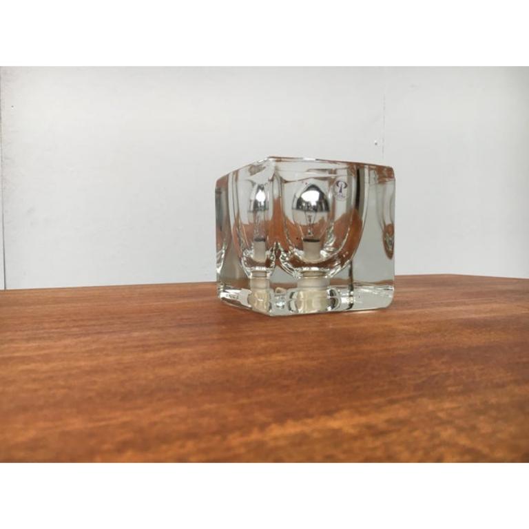 Lámpara de sobremesa vintage alemana de cristal TA 14 cubos de Peill & Putzler, años 70 en venta 3
