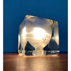 Lámpara de sobremesa vintage alemana de cristal Ta 14 cubos de Peill & Putzler, años 70