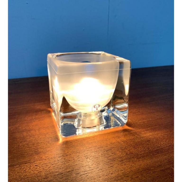 Lámpara de sobremesa vintage alemana de cristal Ta 14 cubos de Peill & Putzler, años 70 Alemán en venta