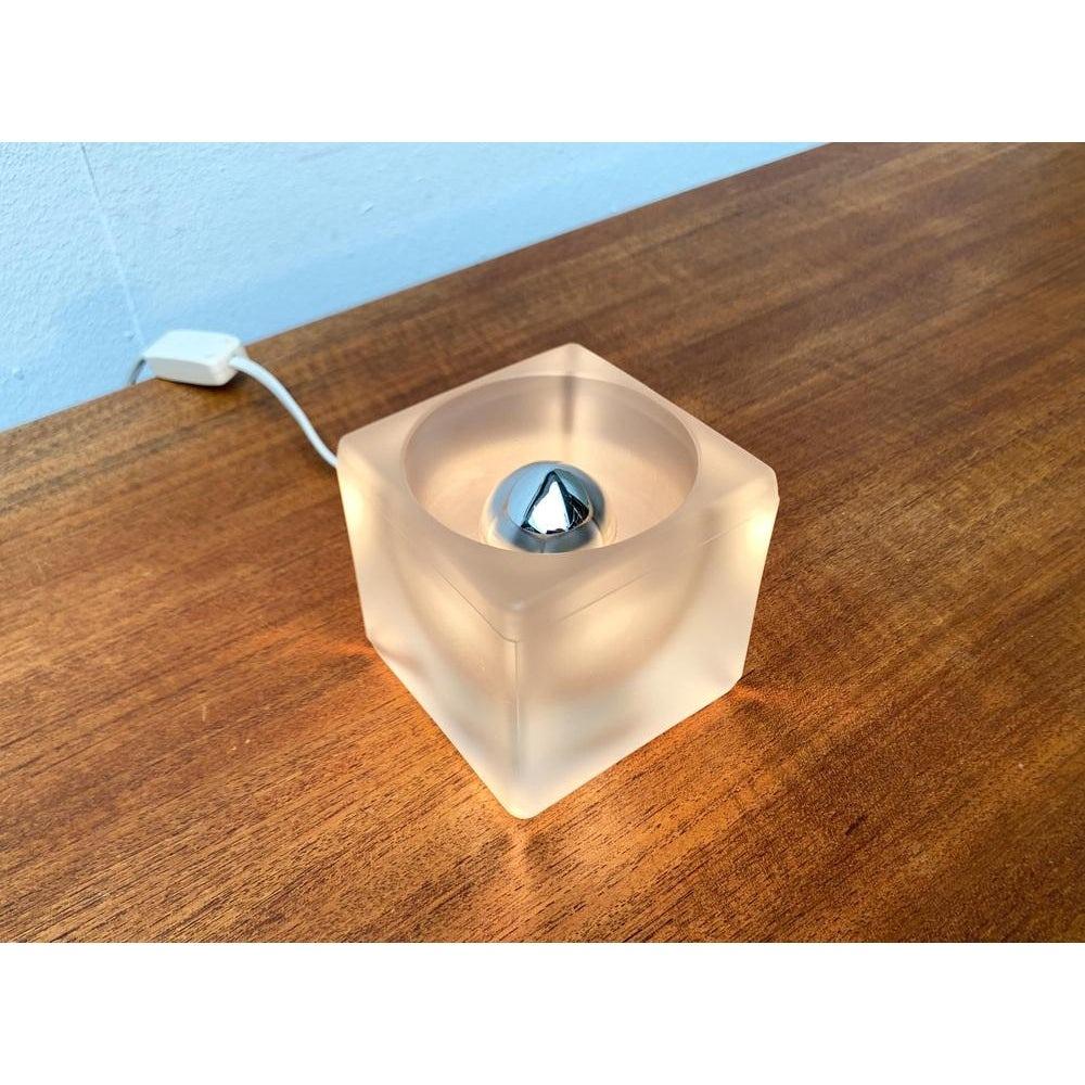 Lámpara de sobremesa vintage alemana de cristal Ta 14 cubos de Peill & Putzler, años 70 en Excelente estado para la venta en Hamburg, DE