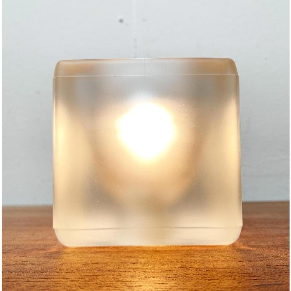 Lámpara de sobremesa vintage alemana de cristal Ta 14 cubos de Peill & Putzler, años 70 siglo XX en venta