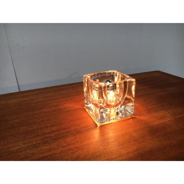 Lámpara de sobremesa vintage alemana de cristal TA 14 cubos de Peill & Putzler, años 70 Vidrio en venta
