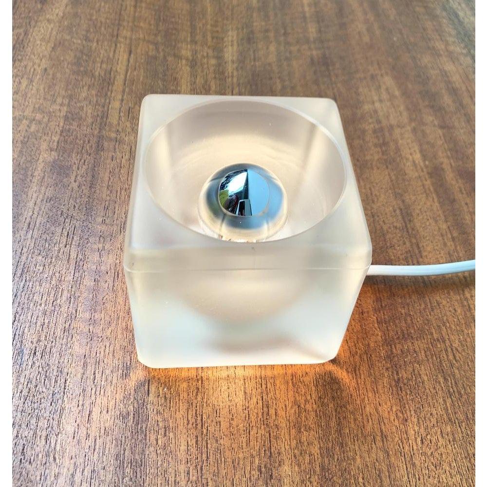Lámpara de sobremesa vintage alemana de cristal Ta 14 cubos de Peill & Putzler, años 70 en venta 2