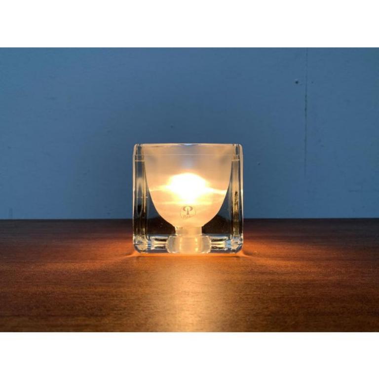 Lámpara de sobremesa vintage alemana de cristal Ta 14 cubos de Peill & Putzler, años 70 en venta 2
