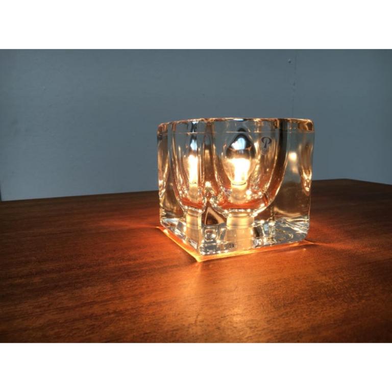 Lámpara de sobremesa vintage alemana de cristal TA 14 cubos de Peill & Putzler, años 70 en venta 2