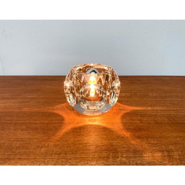 Lampada da tavolo in vetro tedesco vintage di Peill & Putzler, anni '70 in vendita 2