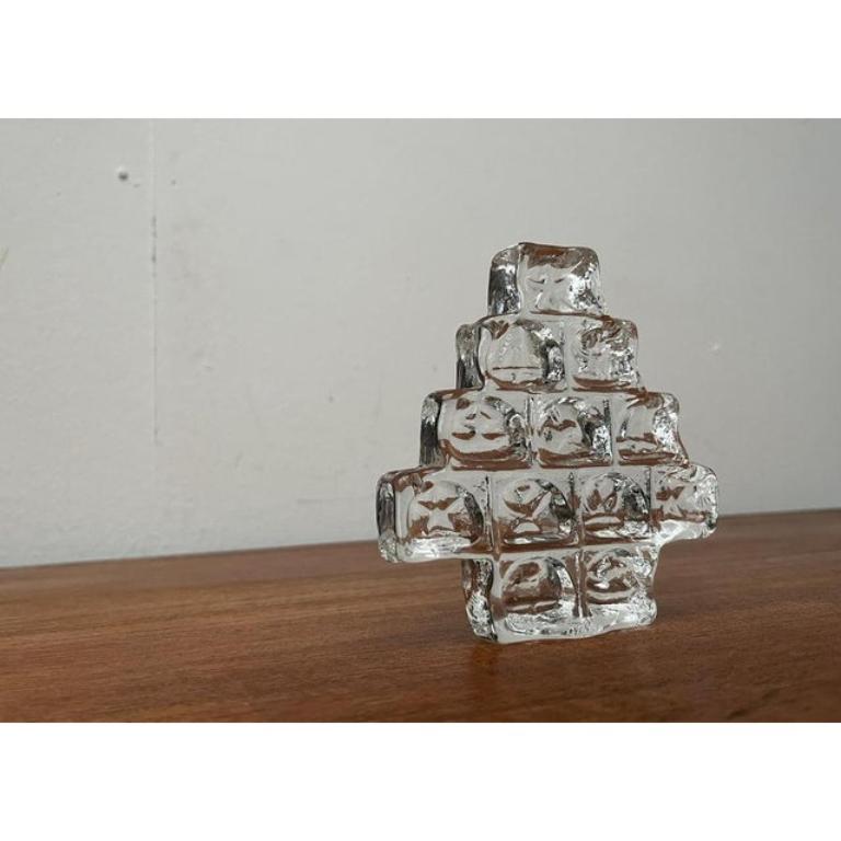 Portacandele tedesco d'epoca con albero di Natale in vetro di Wiesenthalhütte, anni '70 in vendita 6