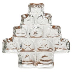 Vintage German Glass X-Mas Tree Candleholder from Wiesenthalhütte, 1970s