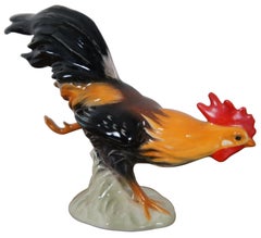 Goebel CV60 - Figurine vintage allemande de coq de course Haushahn