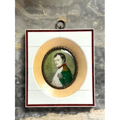 Vintage German Hand-Painted Portrait