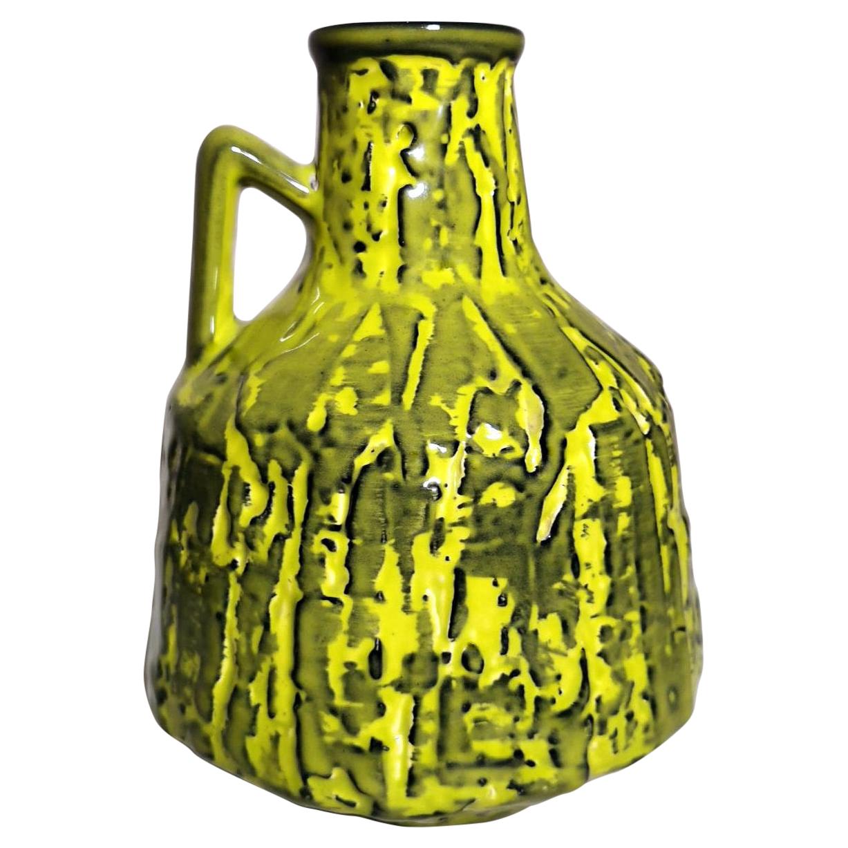Vintage German Handle Jug 'Or Vase' "Fat Lava" Style