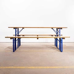 Vintage German Heavy Weight Folding Beer Table Sets