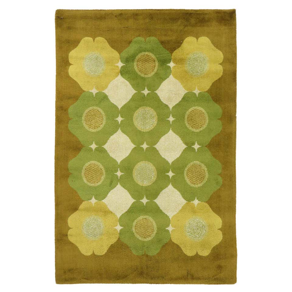 1950s Design Rug French Mid-Century Modern Rug 1950's For Sale at 1stDibs