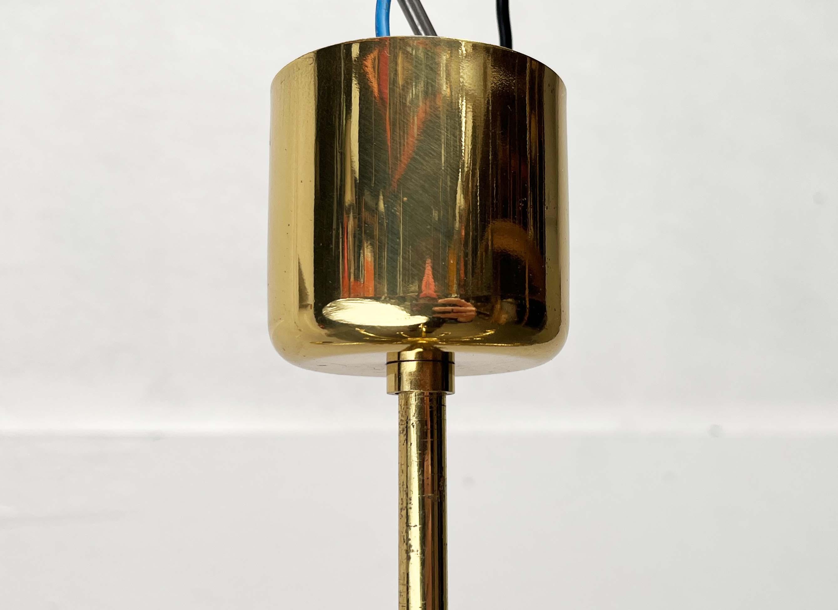 Lampadario d'ottone in stile Hollywood Regency tedesco vintage di Star Leuchten in vendita 3