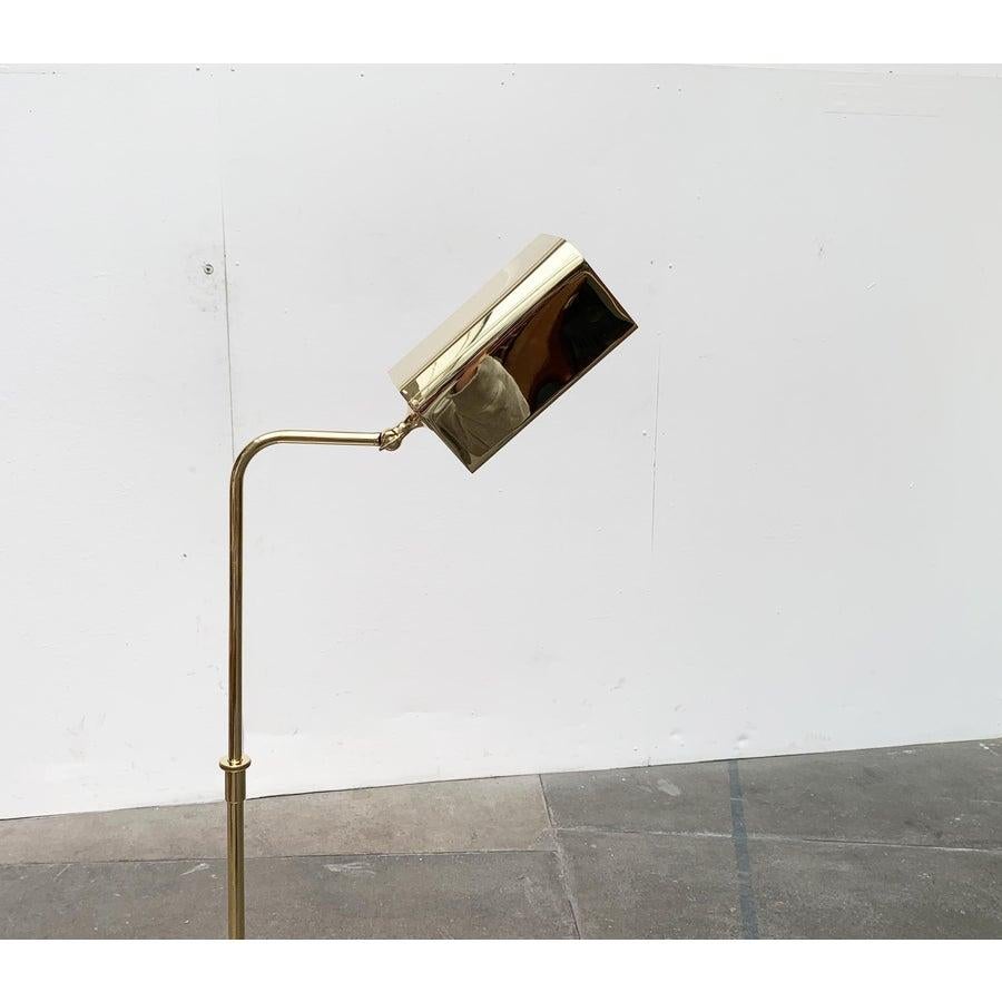 Metallo Lampada da terra in ottone in stile Hollywood Regency tedesco vintage di Florian Schulz in vendita