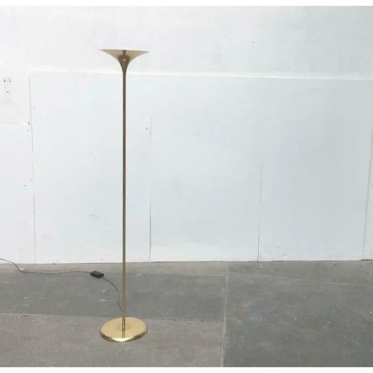 Lámpara de pie alemana vintage de latón estilo Hollywood Regency de Doria Leuchten, años 70 en venta 2