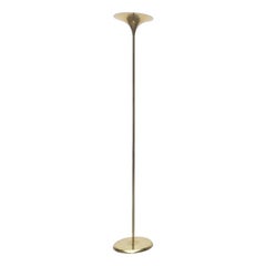 Lampadaire allemand vintage de style Hollywood Regency en laiton de Doria Leuchten, années 70