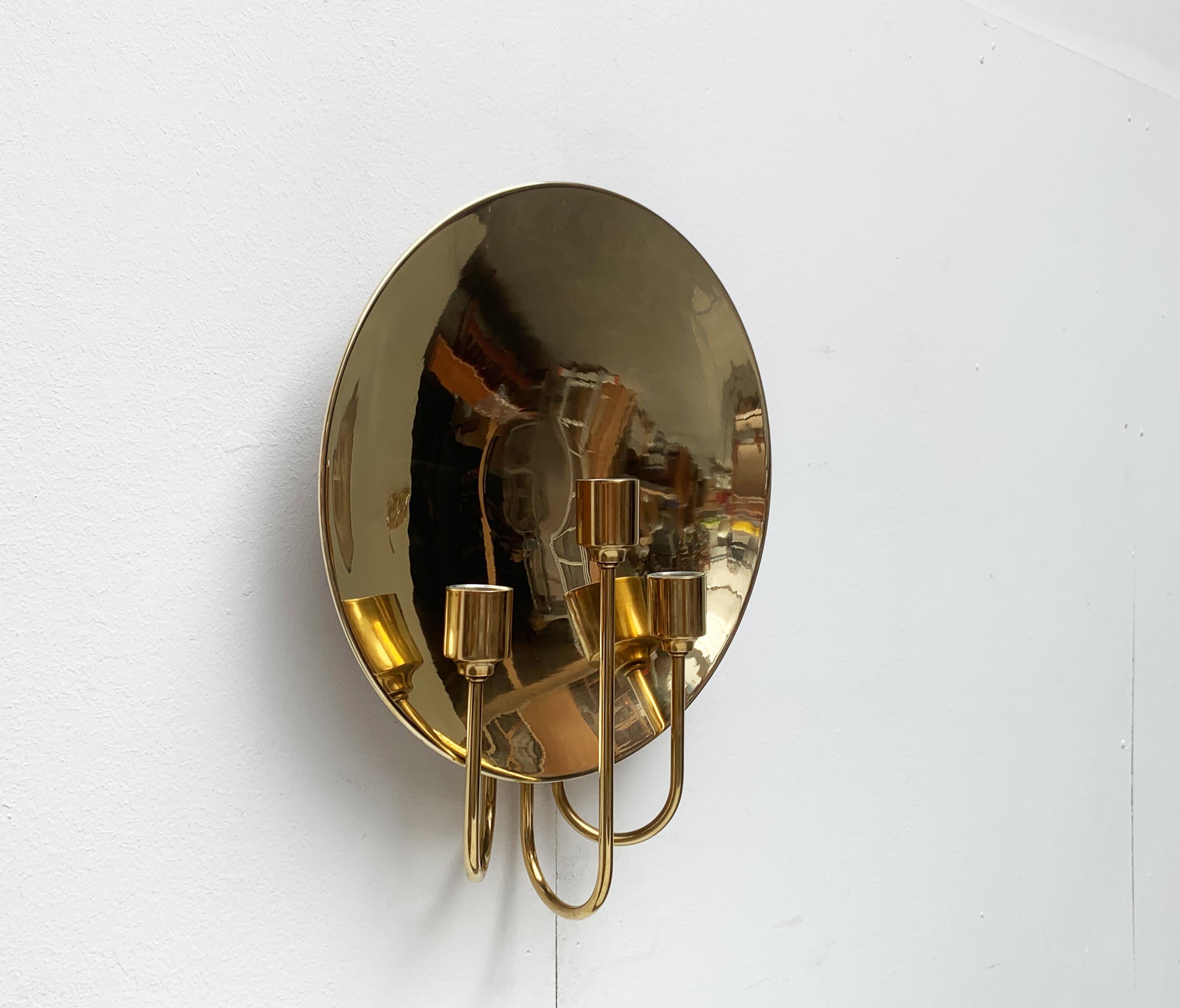 Lámpara de bronce W185 estilo Hollywood Regency alemán vintage, Florian Schulz, años 70 Alemán en venta
