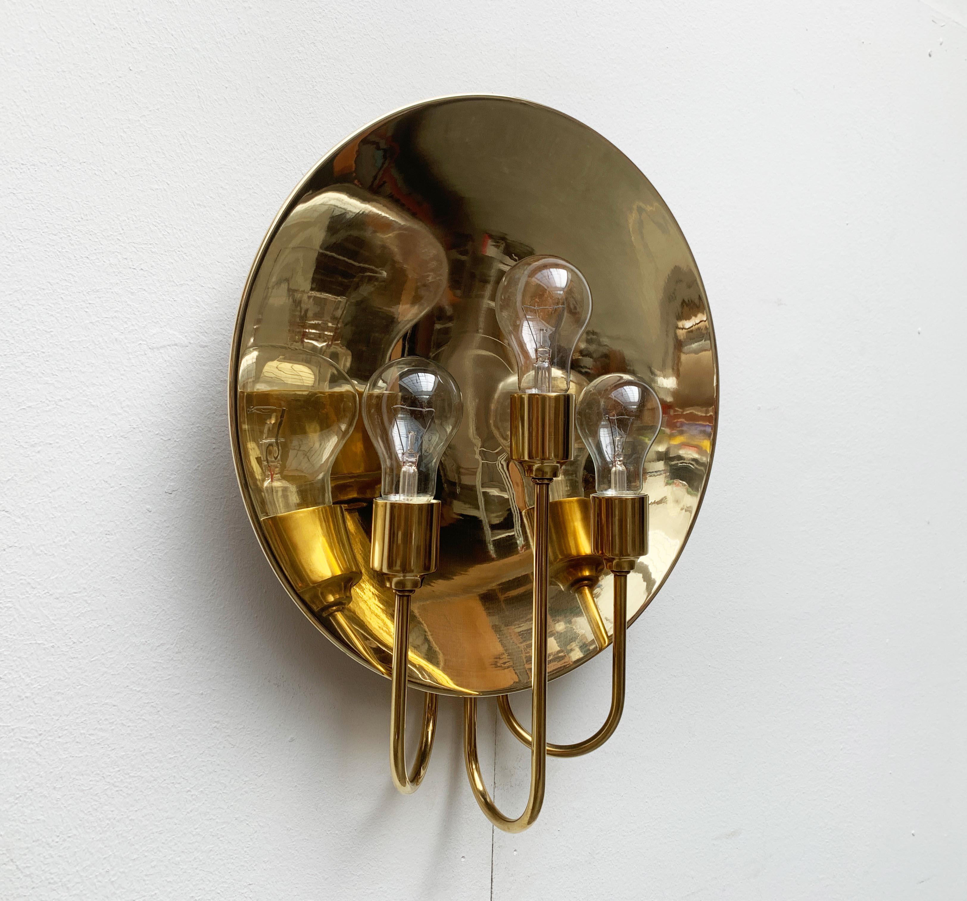 Lámpara de bronce W185 estilo Hollywood Regency alemán vintage, Florian Schulz, años 70 en Bueno estado para la venta en Hamburg, DE