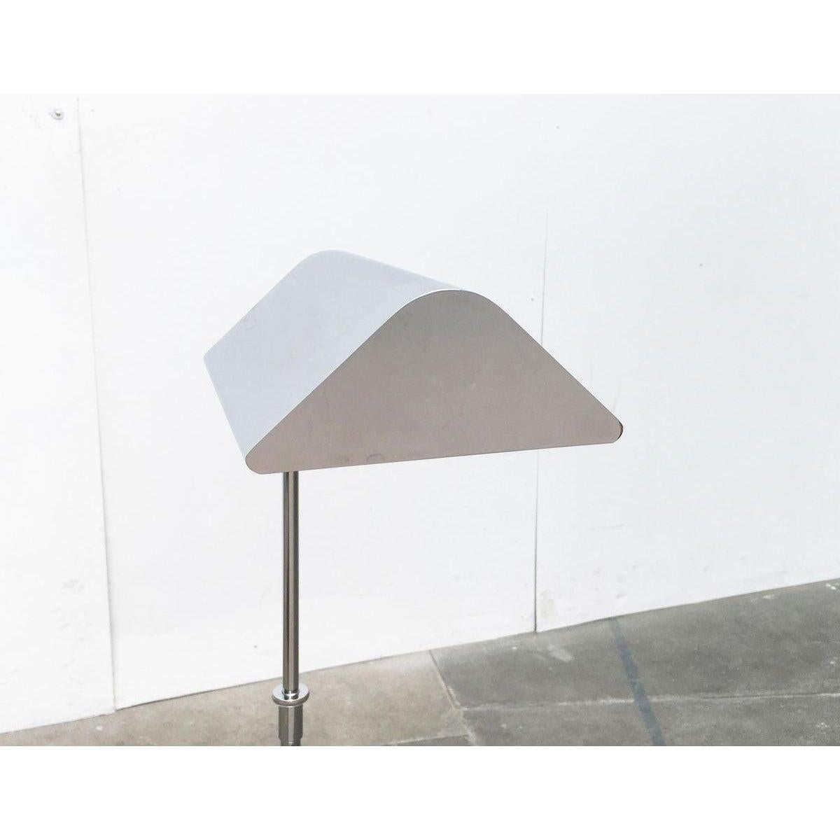 Lámpara de pie vintage alemana cromada estilo Hollywood Regency de Florian Schulz, años 70 siglo XX en venta