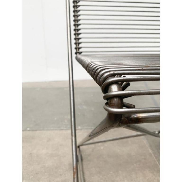 Metal Vintage German Kreuzschwinger Lounge Chair by Till Behrens, 1980s For Sale