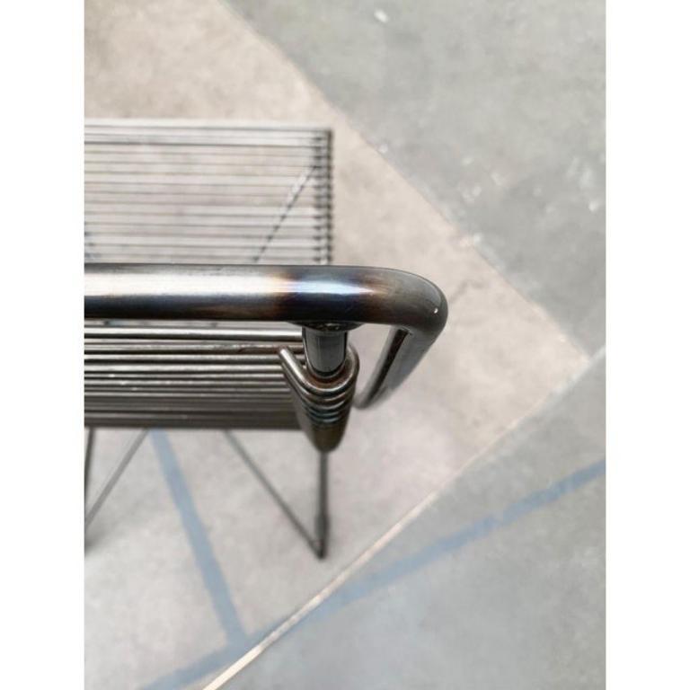 Vintage German Kreuzschwinger Lounge Chair by Till Behrens, 1980s For Sale 3