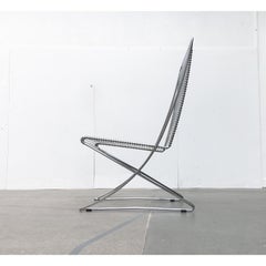 Vintage German Kreuzschwinger Lounge Chair by Till Behrens for Stahlmöbel, 1980s