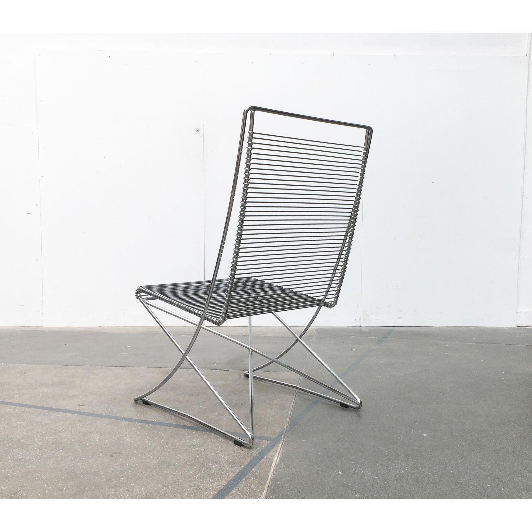 Post-Modern Vintage German Kreuzschwinger Lounge Chair by Till Behrens for Stahlmöbel, 1980s For Sale