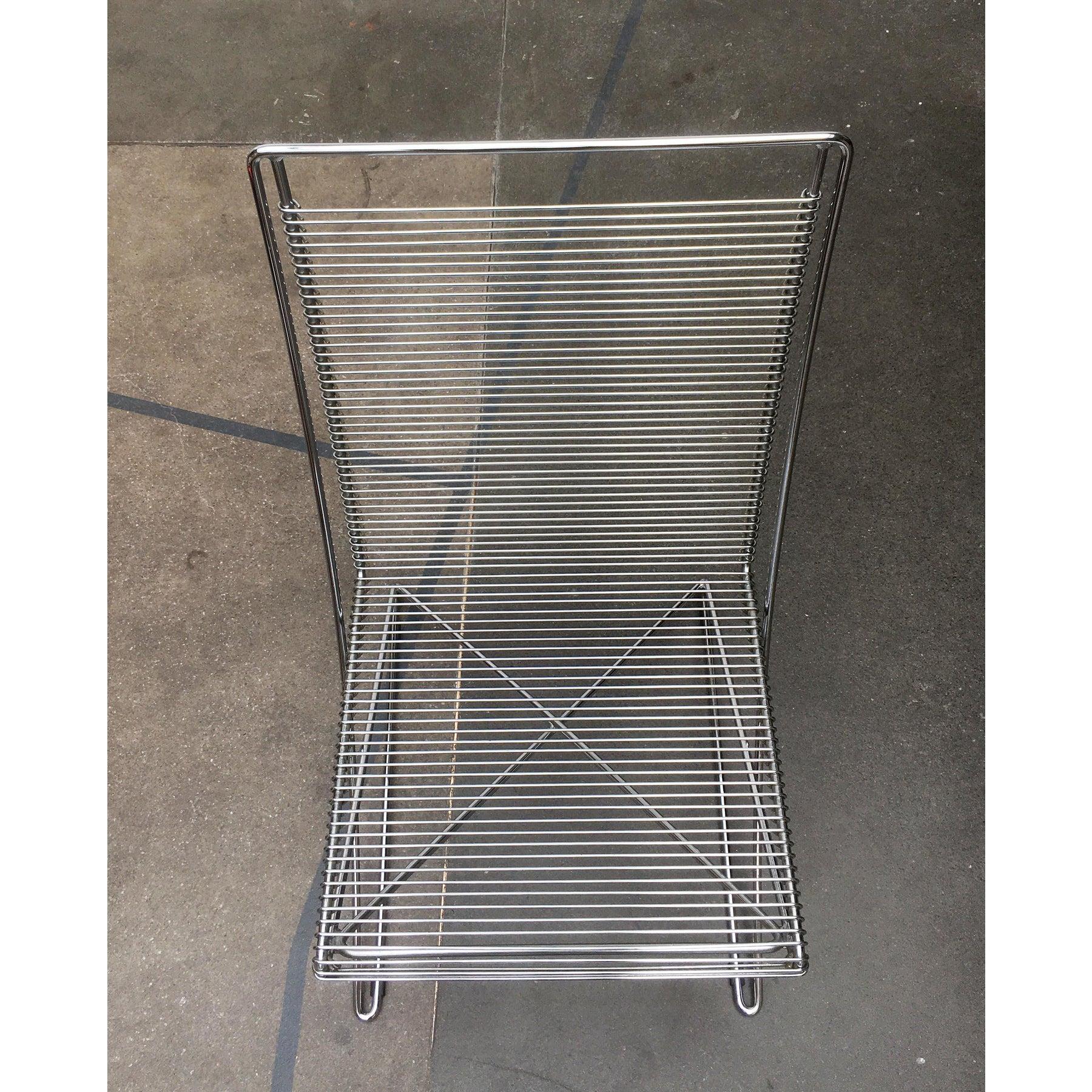 Metal Vintage German Kreuzschwinger Lounge Chair by Till Behrens for Stahlmöbel, 1980s For Sale